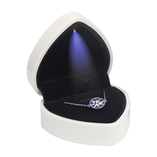 LED smycken presentask case Elegant sammet halsband hängande box Br