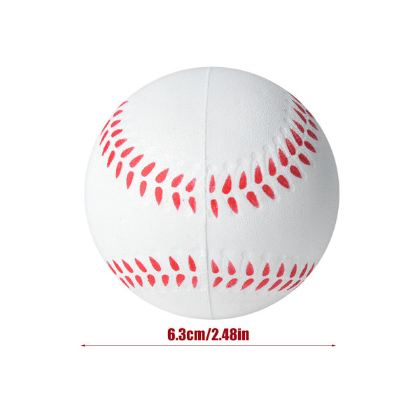12 st 6,3 cm Barnlekplats Full Core Mjuk EVA Elastisk Boll Minska Tryck Stress Barnleksak Baseball
