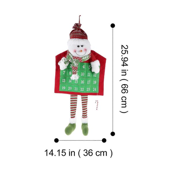 Juleveggkalender Snømann hengende kalender for juledekorasjon 1 stk