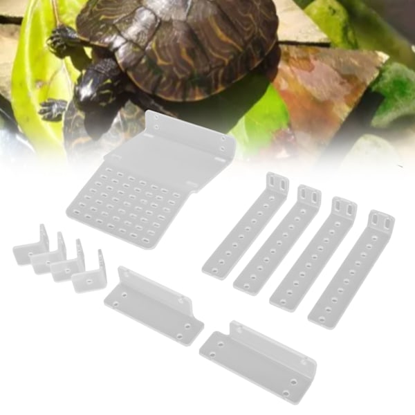 Transparent Turtle Basking Platform Acrylic Adjustable Suspension Multipurpose Aquatic Basking Platform for Reptile S