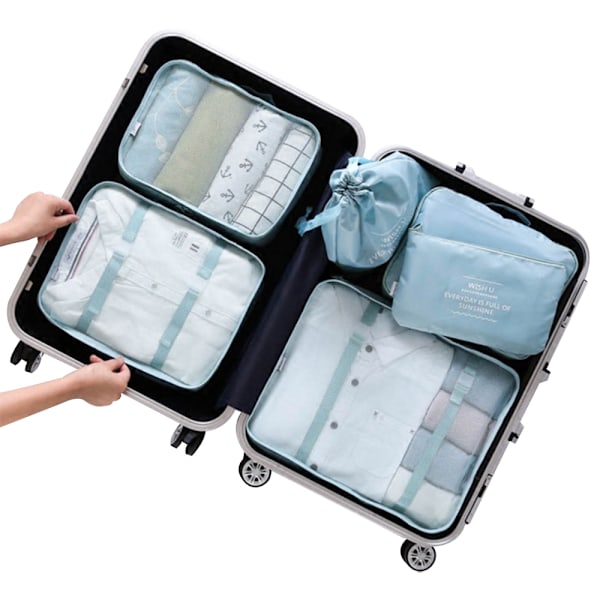 Resväskeorganisatör set, kosmetika, reseorganisatör packpåsar, för resväskor
