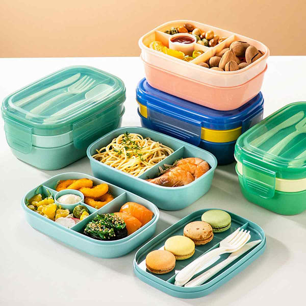 Bento-boks, matboks for voksne, rustfritt stål, for jobb skole