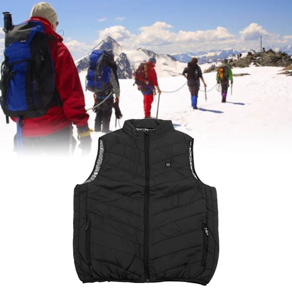 Heated Vest USB Electric Heated Jacket Vest with 3 Heating Levels 4 Heating Zones for Men Women M01 Style Black 4XL