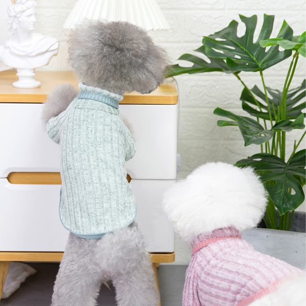 Rullekrave Strikket Sweater til Kæledyr Vinter Varmer Tyk Sweater