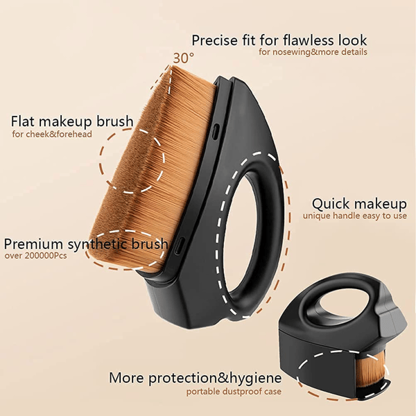 Foundation Børste, Foundation Børste til Flydende Foundation, Makeup Børster til Fejlfri Base Makeup Finish