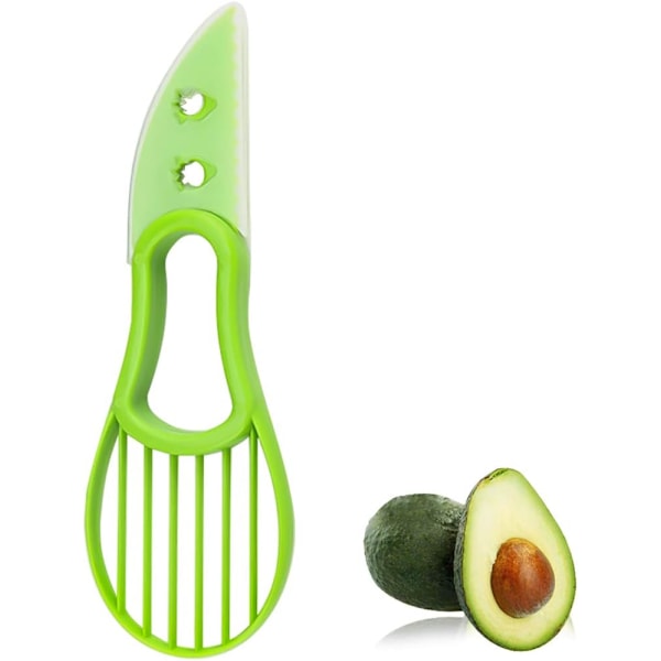 3-i-1 Avokadoverktyg, Snabb Fruktberedning, Ergonomisk Skärare, Multifunktionell Köksredskap, Säkert Icke-Vässat Blad, Perfekt För Kiwi, Persika Och Mer,