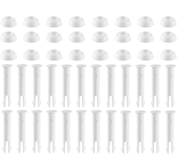 24-pack plastanslutningsstift, plastpluggar och gummitätningar