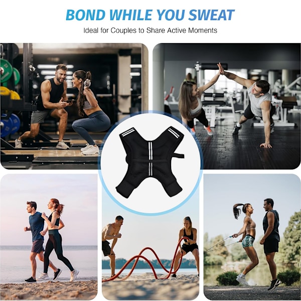Fitness Viktväst Sport Löpväst Utrustning Justerbar Demontering Järnsand Vikt Kläder