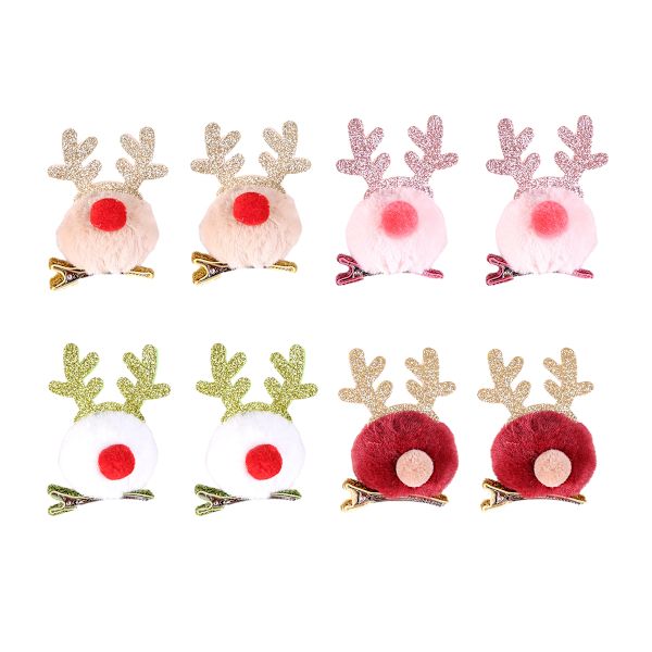 4 pieces hair clip reindeer antler hair accessories, Christmas