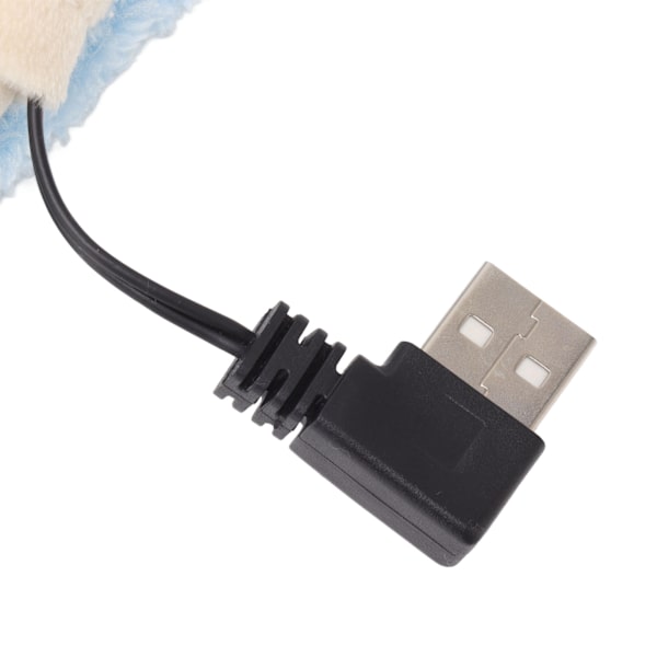 USB Elektrisk Värmehalsduk 3 Växlar Temperaturjustering Smart Termisk Uppvärmd Halsduk Blå