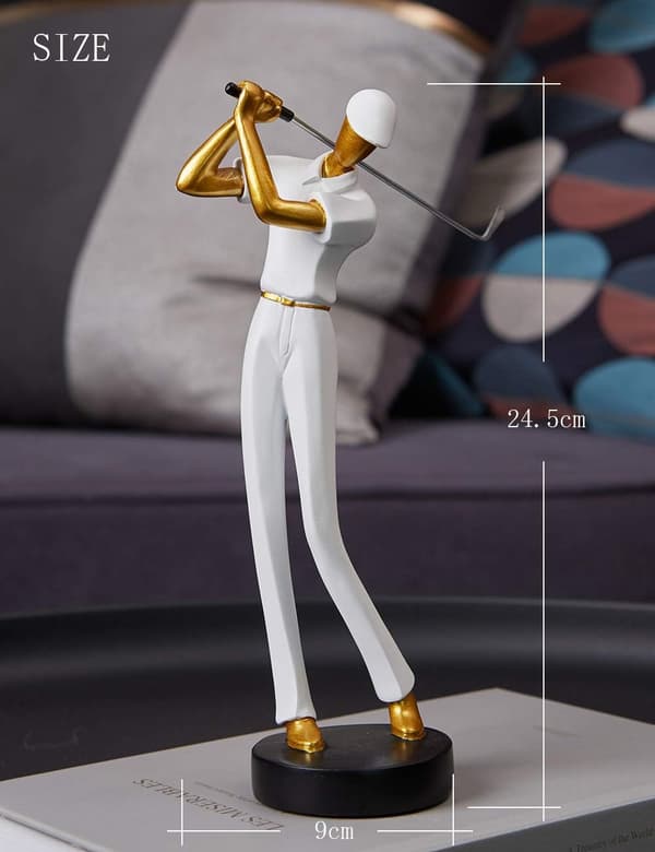 Amoy-Art Golfarstaty Figur Golfskulptur Dekor Modern Inter