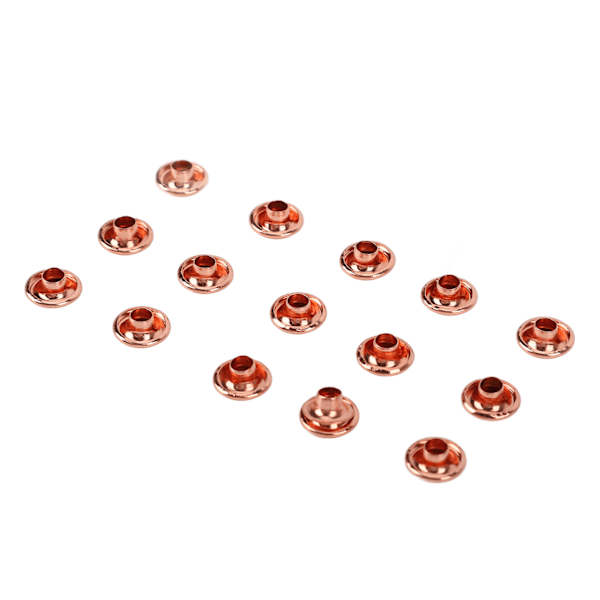 100 set metallnitar rosguld stark glans hög hårdhet metall lädernitar för DIY läderhantverk bälten 8x6mm