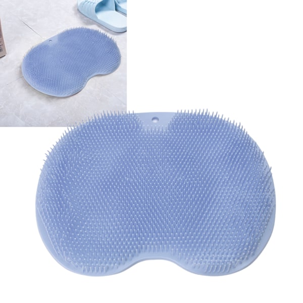 Bathroom Foot Massage Cushion TPE Foot Rub Pad Wall Mountable Foot Massager Mats with Suction Cup Blue