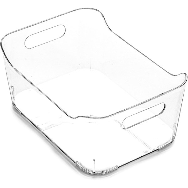 Plast Opbevaringskasser, Små | Multifunktionelle Opbevaringskasser | Indbyggede Håndtag | BPA-Fri | Pantry Organisation | Hjem Organisation | Køleskabsorganisation |