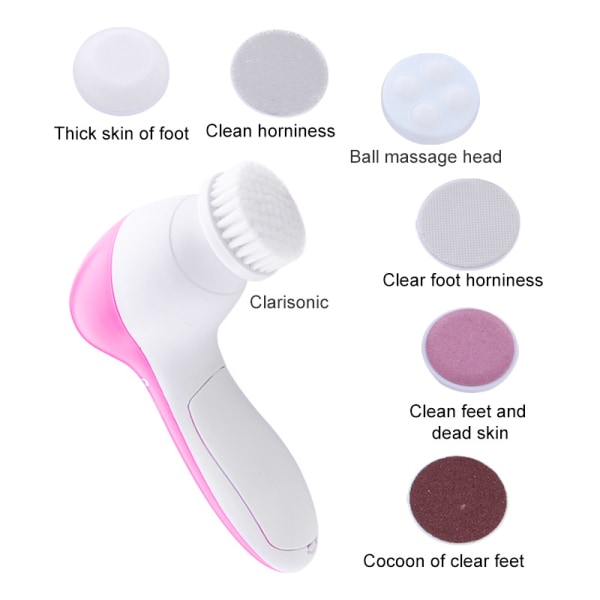 Facial Cleansing Brush [Newest 2021], PIXNOR Waterproof Face Spin Brush with 7 Brush Heads for Deep Cleansing, Gentle Exfoliating, Removing