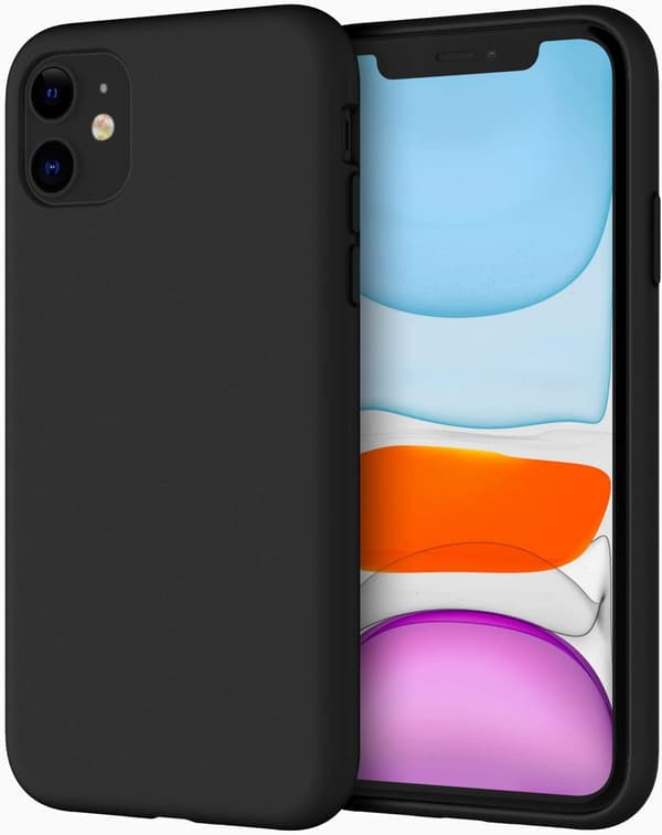 Silikondeksel kompatibelt med iPhone, silkemyk Full-Body Protective Case