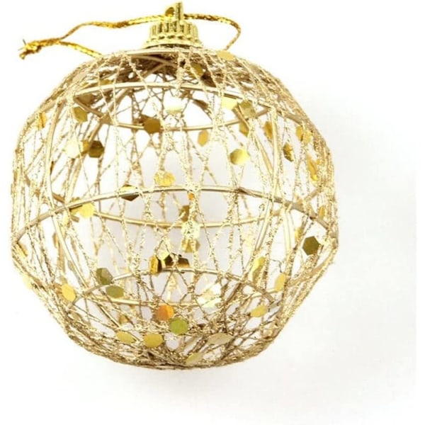 Eleganta paljettprydnader, handgjorda av skum-PVC, perfekta för julgransdekorationer, glitterdesign, blank guldhänganordning säkerställer stabilitet,