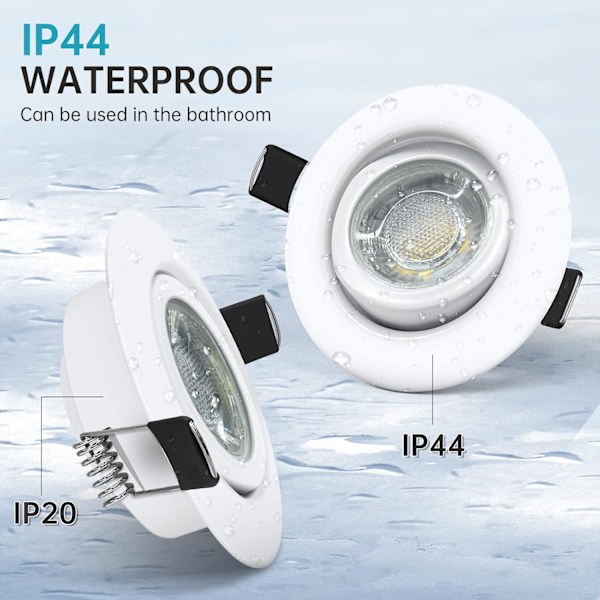 Mjuka Dimbar Gimbal LED Infällda Spotlights, 7W Extra Platta Mini Downlights för Skåp, Enkel Installation med Justerbar Spot för Kök och Badrum