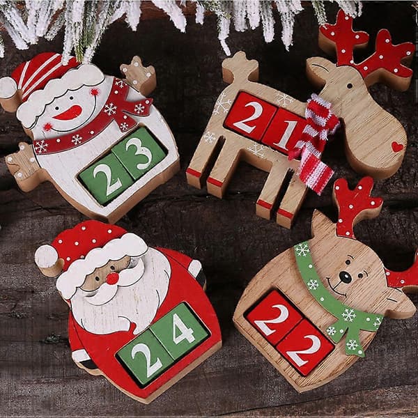 Julekalender i tre til hjemmedekorasjon, hjorteformet