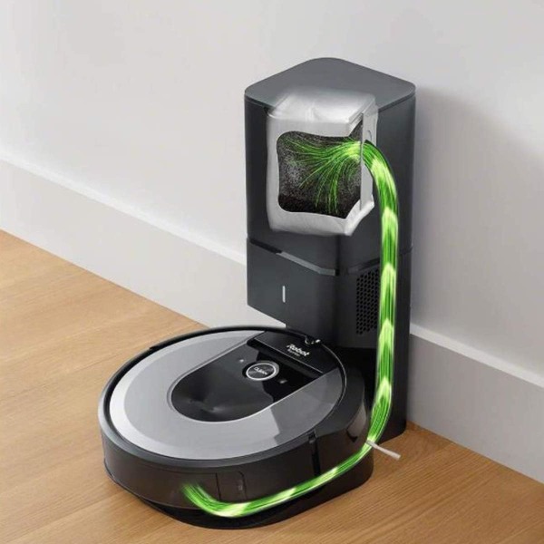 Pakke med 8 engangsposer Erstatningsstøvposer for iRobot Roomba i7 i7+ / i7 Plus E5 E6 E7 S9 S9+ Støvsuger selvrensende base, smussavhending