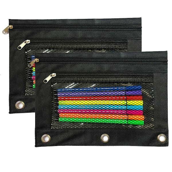 Stifteetui 4 Ring, Zipper Pencil Pouches