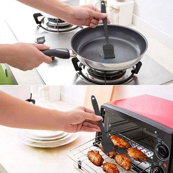Spatelset, 6 Delar Livsmedelsgodkänd Silikon Köksredskap, Värmebeständiga upp till 446°C, Sömlös Design i Ett Stycke för Säkerhet för Nonstick-kokkärl, Flexibla