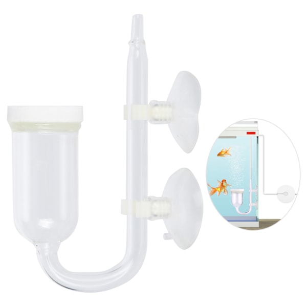 Akvarie kuldioxid transparent boble tæller raffinader CO2 fisketank diffusor lille