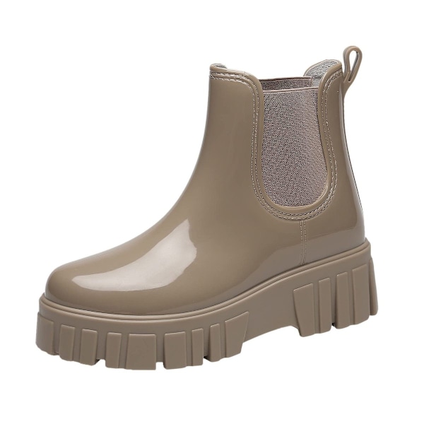 Rubber Boots Mid-Heel Rain Boots Breathable Waterproof