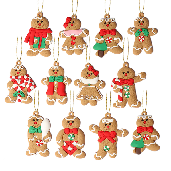 Traditionell Dekorationsstil, Julgransprydnader Pepparkaksgubbe, Julgransdekoration Hänge, Livfulla Ansiktsuttryck, Enkel Upphängning Guld