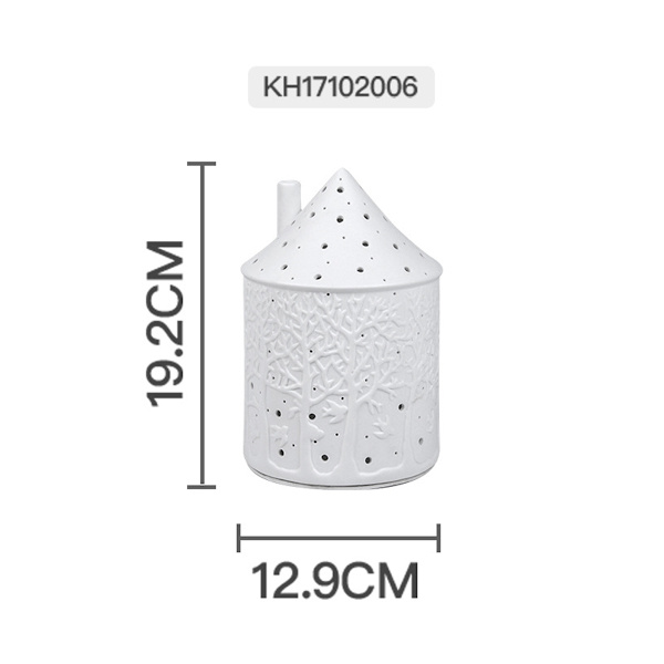 Räder Lysthus Stor, Tealight Holder Hus Lavet af Porcelæn