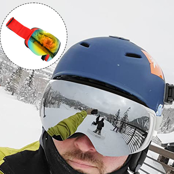 Snowboard skidglasögon, skydd anti-fog över glasögonen snöglasögon