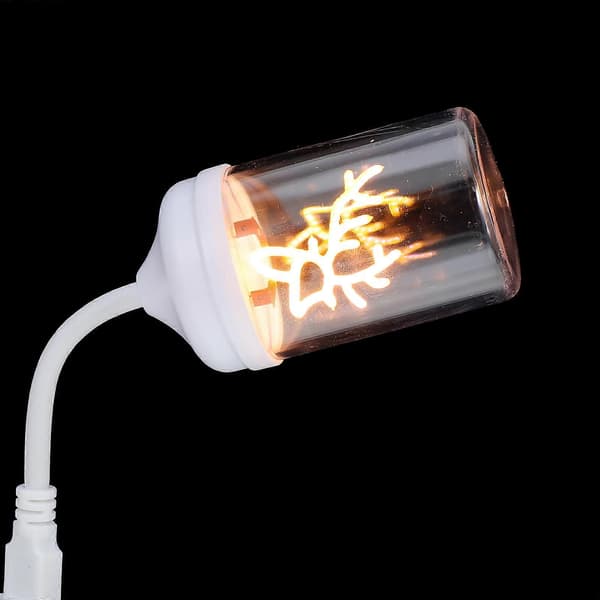 USB-nattlys med wolframtråd, bærbar nattbordslampe for soverom, 5 stk.