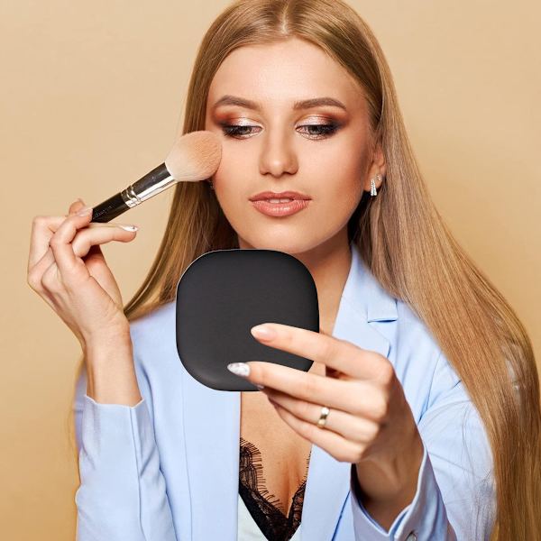 Bærbar makeup-spejl med lys, lysende spejl, praktisk gave
