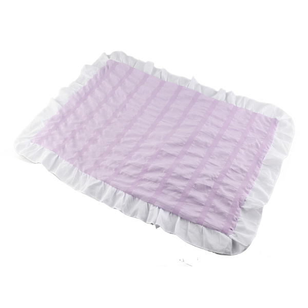 Ruffles-tyynyliinat opiskelijoille, yksiväriset, hengittävät, ihanat tyynyliinat asuntolaan, makuuhuoneeseen, violetti 48x74cm/18.9x29.1in