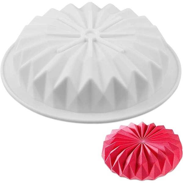 Rund Virvel Tårtform, Fantastisk Dessertkonst Silikon 3D-form, Bakform för Kreativa Bakverk, Lättrengjord Hållbar Non-Stick DIY-bakning