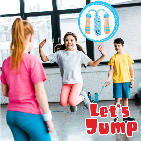 Jump Rope til Damer Mænd Børn Træhåndtag hoppereb
