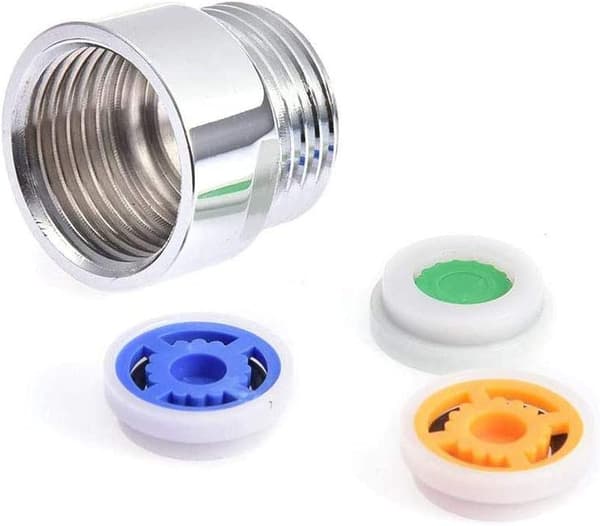 Brusehoved Flow Reducer, Justerbart Vandflow Begrænser Sæt til Vandbesparelse i Standard Størrelse Brusehoveder, Multi-Farve Differentiering for Nemt Valg
