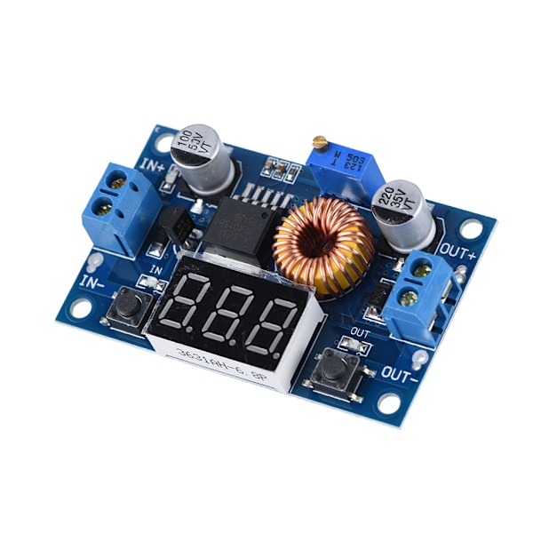 5A 75W DC-DC Justerbar Steg-ner Modul Spänningsregulator LCD-display