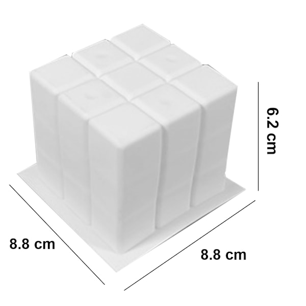 3D Mousse-tårtform, silikon för muffins, cupcakes, pudding, gelé