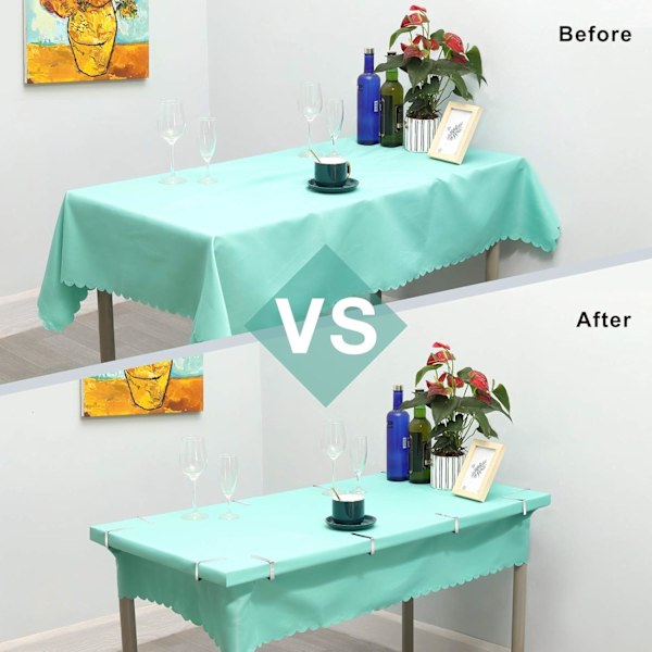 Eleganta bordsduksfästen, hållbara klämmor i rostfritt stål för bord inomhus och utomhus, okrossbar design säkerställer en snygg och säker bordsdukning