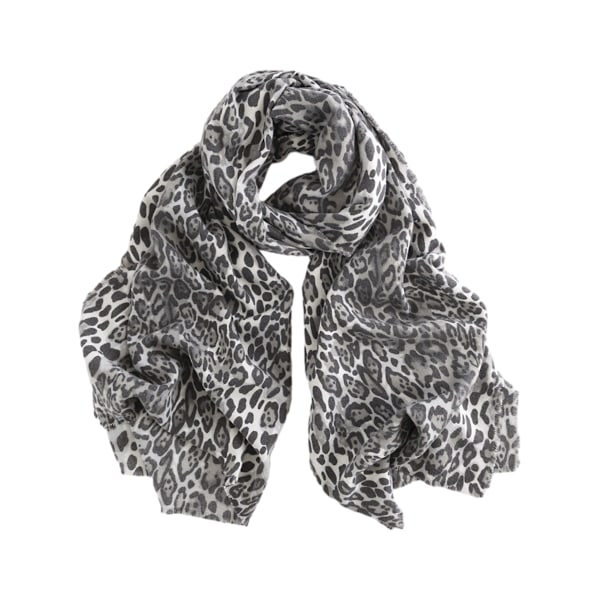 Dam Scarf Leopard Print Vinter Varma Halsdukar med Fransar