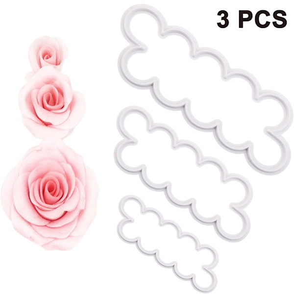 Rose Cutter Fondant, Blomster Cookie Cutter, Kageform Bageform