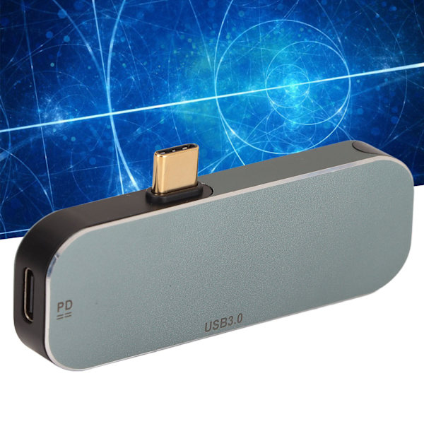 Tyyppi C -keskitin PD-latausportti 5-in-1 Hot Plug -toiminto Hopea alumiiniseos USB C -keskitin moniporttisovitin tablettia varten