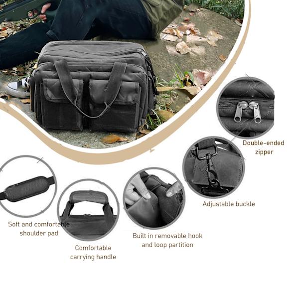 Militær Duffel Bag Jakt Duffel Bag Oxford Stor Utendørs Skulder Bag Håndveske For Camping Fotturer Ryggsekk Reise Svart