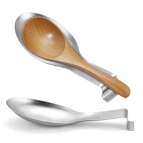 Kraftig Skedhållare, Multifunktionell Redskapshållare i Rostfritt Stål för Spishäll, Enkel Rengöring, Modern Design, Matt Silverfinish, Bänk