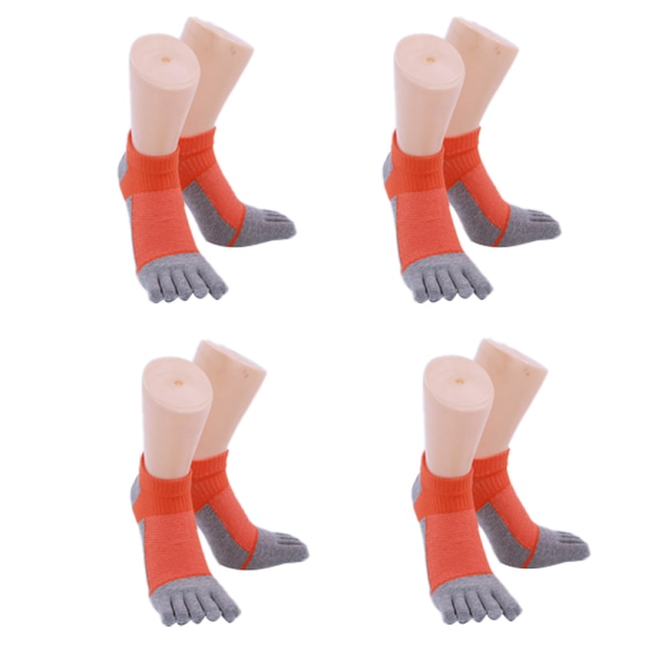 4 paria puuvillasukkia Viiden sormen sukat Miesten keskikokoinen putki