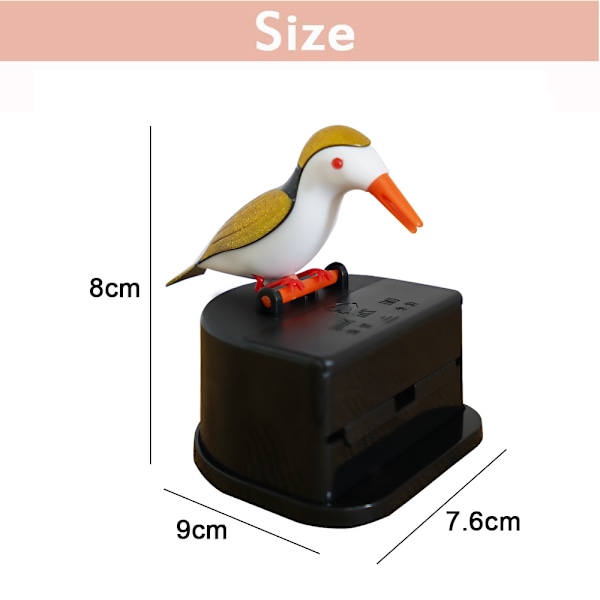 Liten fågel tandpetare dispenser kreativ tryck typ tandpetare dispenser