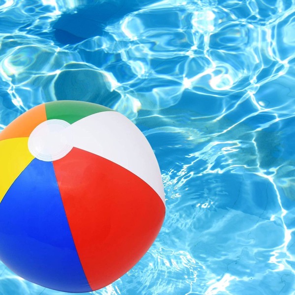 10 tums uppblåsbar badboll - regnbågsfärgad swimmingpool