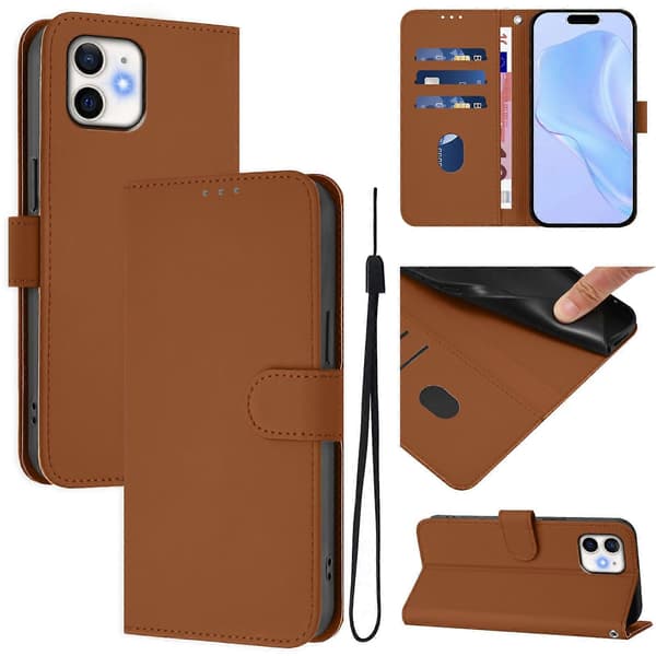 Skin Feel skinndeksel til iPhone 12 / 12 Pro Brown