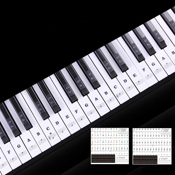 Pianoklistermärken för 88/61/54/76/32 tangenter, klistermärken för tangentbord